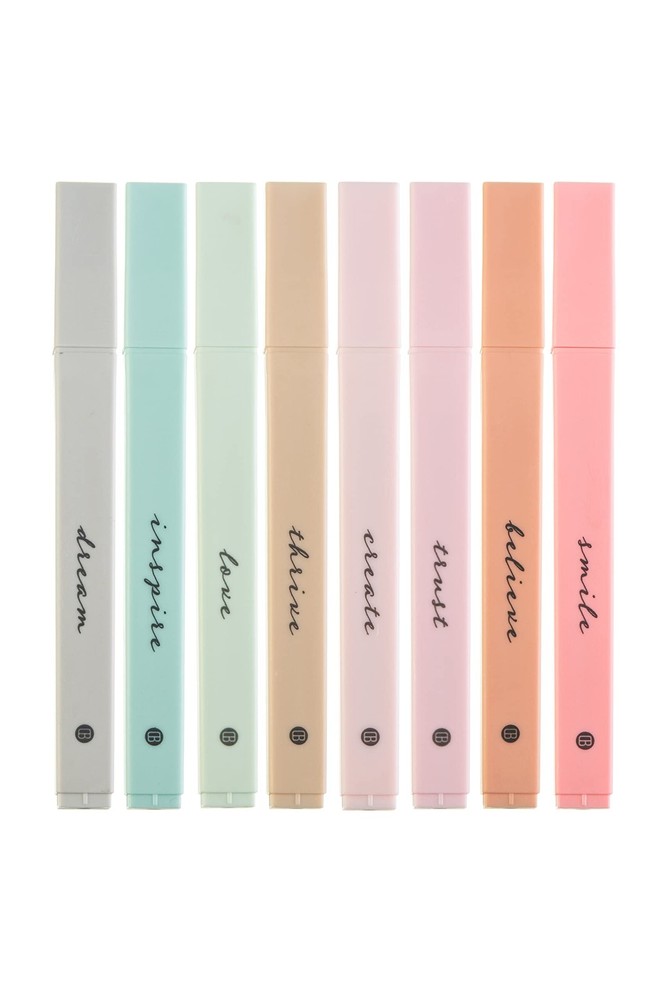 DIVERSEBEE Bible Highlighters with Soft Chisel Tip, 8 Pack 8 Pack, Boho