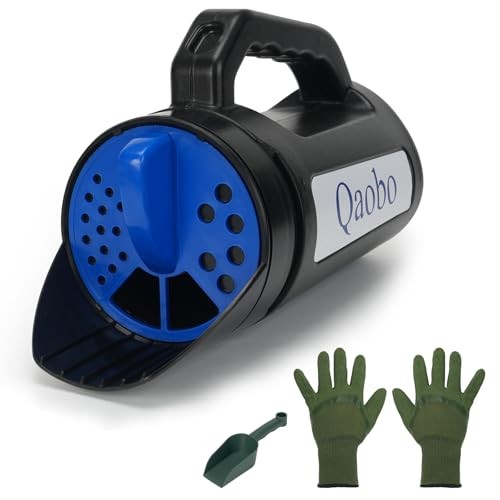 Qaobo 3-Adjustable-Setting Handheld Spreader, Multi-Use Lawn Spreaders for