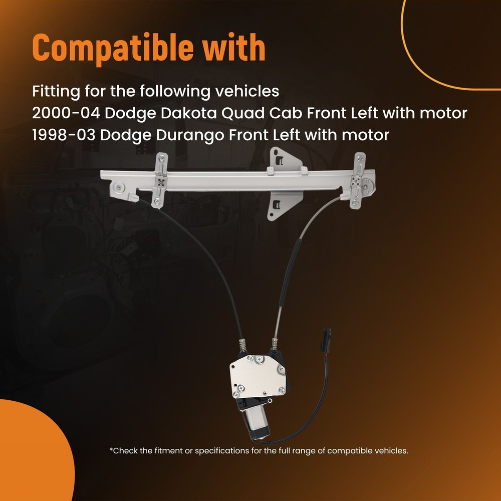 Front Driver Side Window Regulator for Dodge Durango 1998-2003 55256419AL Motor