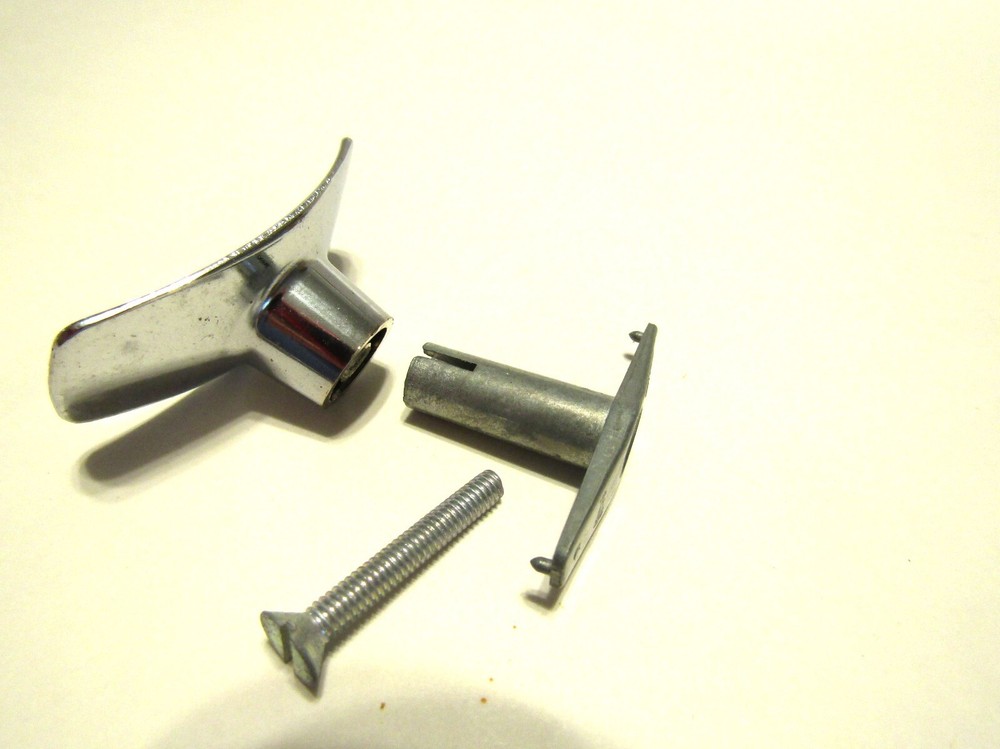 Vintage Nos Rectangular Chrome Drawer Knobs 1" x2" Concave Cabinet Door Pulls