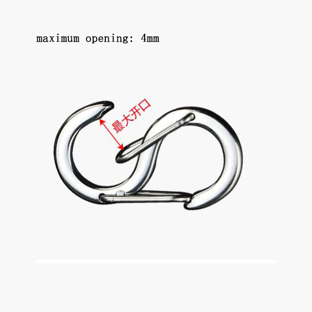 EDC 2 PCS Mini Titanium Alloy Hanging Buckle S-shape 8-shape Hook Clasp