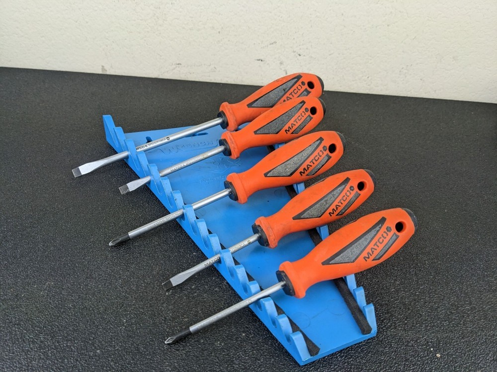#bi480  Matco Tools 5 Piece Premium Orange Screwdriver Set