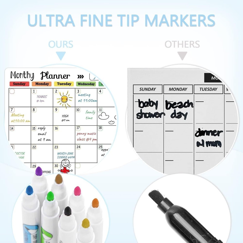 Versatile Magnetic Whiteboard Planner Set for Easy Daily to Monthly Scheduling