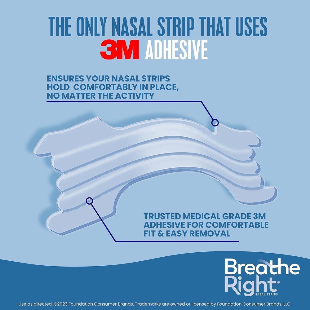 Unnoticeable Extra Strength Nasal Strips for Breathability - 44 Count Packaging