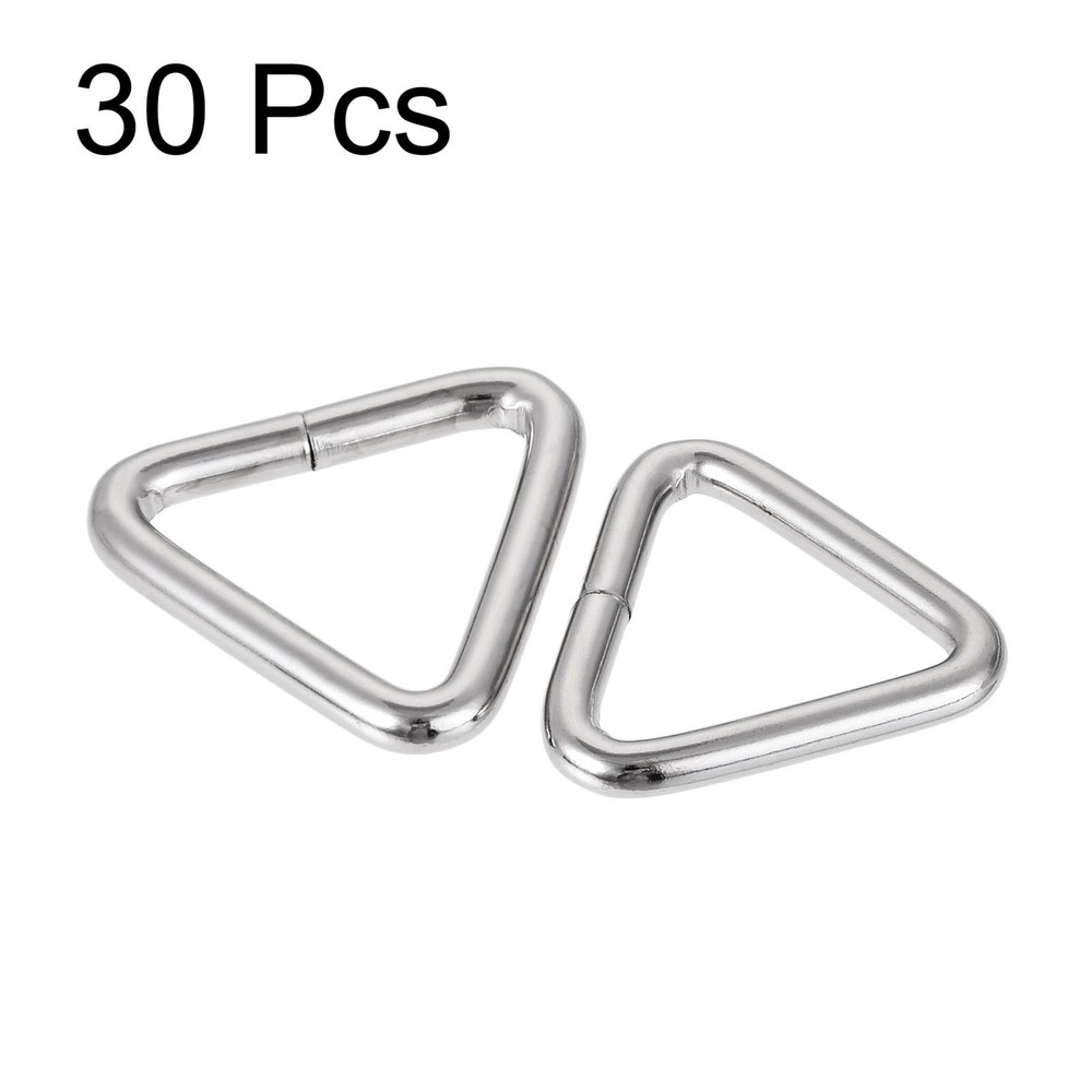 Triangle Ring Buckle, 0.98"(25mm) Inner Width for Hardware Strap Craft DIY 30pcs