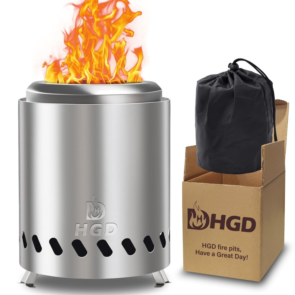 Tabletop Fire Pit, Smokeless Firepit Outdoor, Mini Fire Pit for with Carry Ba...