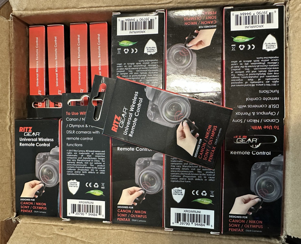 116 PCS! Ritz Gear Univ Wireless Remote Control & Remote Shutter Release BULK