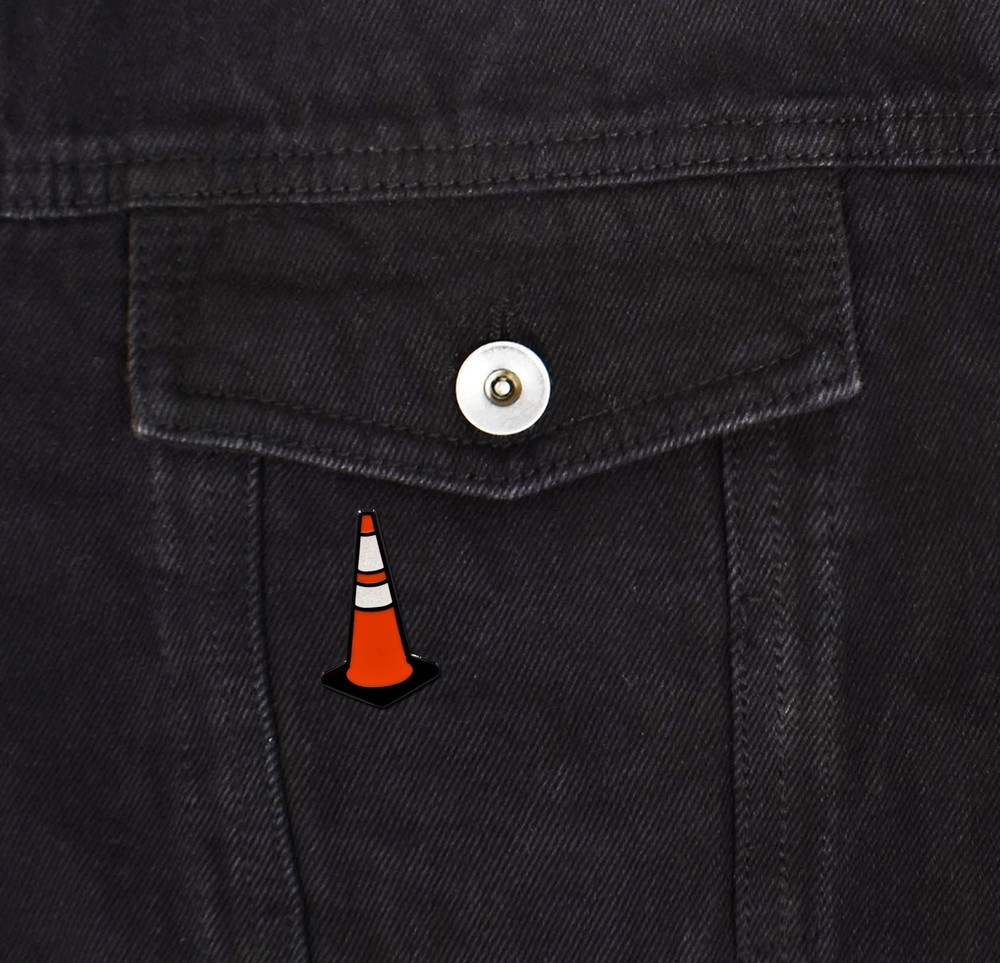 Traffic Cone Hard Enamel Pin