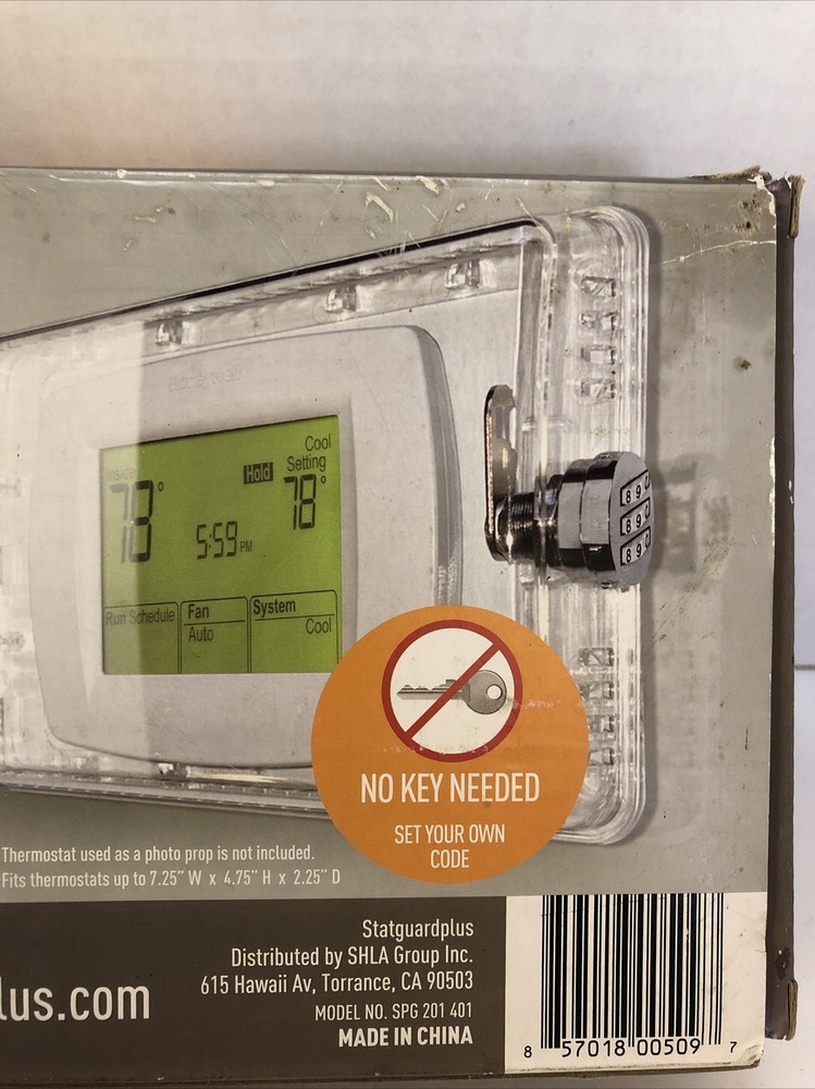 StatGuardPlus Universal Thermostat Guard Clear Changeable Code Combination Lock