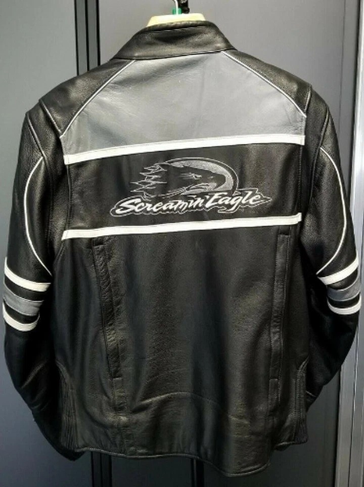 Men's Harley Davidson Screaming Eagle Thunder Valley Motorcycle Leather Jacket