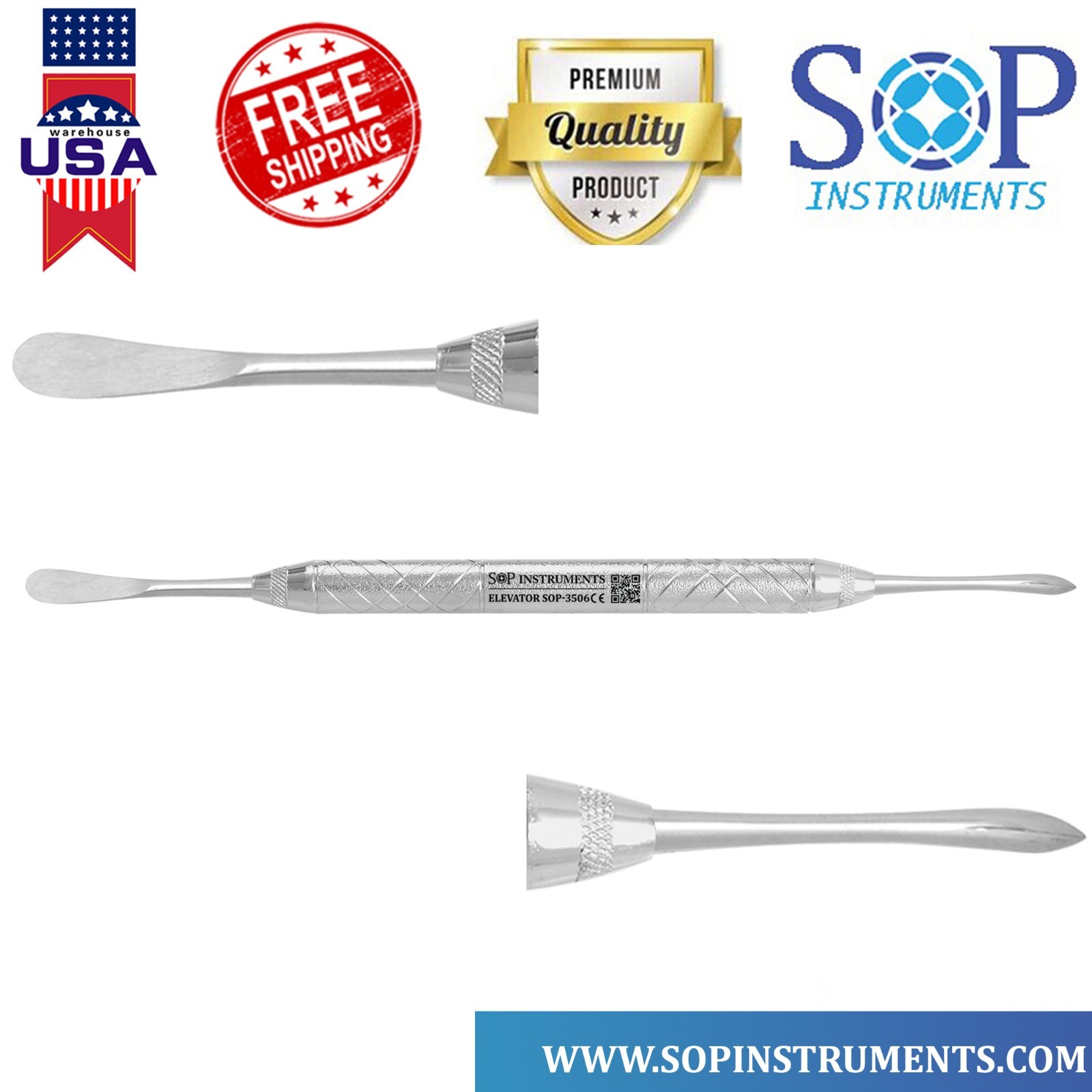 Dental Surgical Molt 9 Periosteal Elevator Double Ended Oral Surgery Instruments