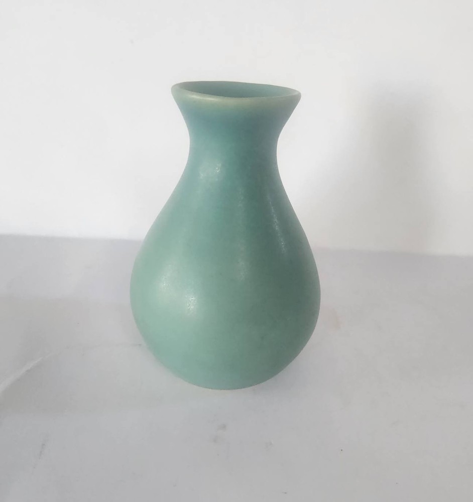 VAN BRIGGLE, Small Turquoise Pottery Vase