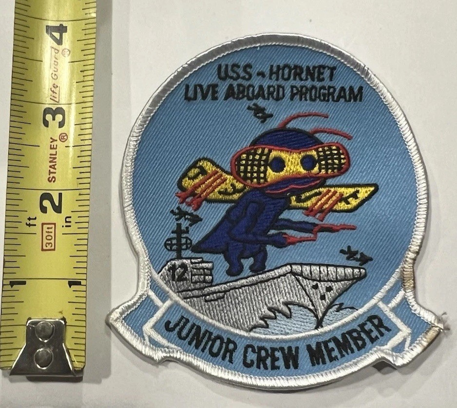 USS Hornet Junior Crew Member Live Aboard Program Patch Navy Aircraft Carrier