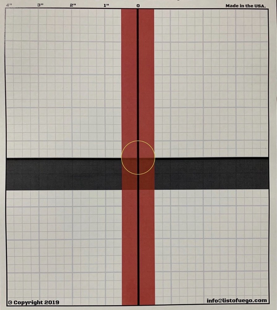 Iron Sight Zero Targets (25 Paper Targets) For Iron Sights, 8.5”x11”