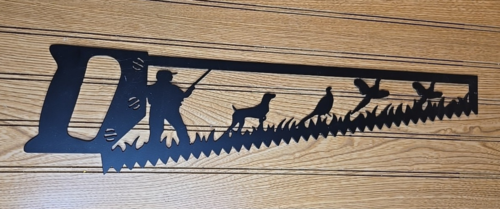 Custom Hand Saw Plasma Cut Art Duck Hunter