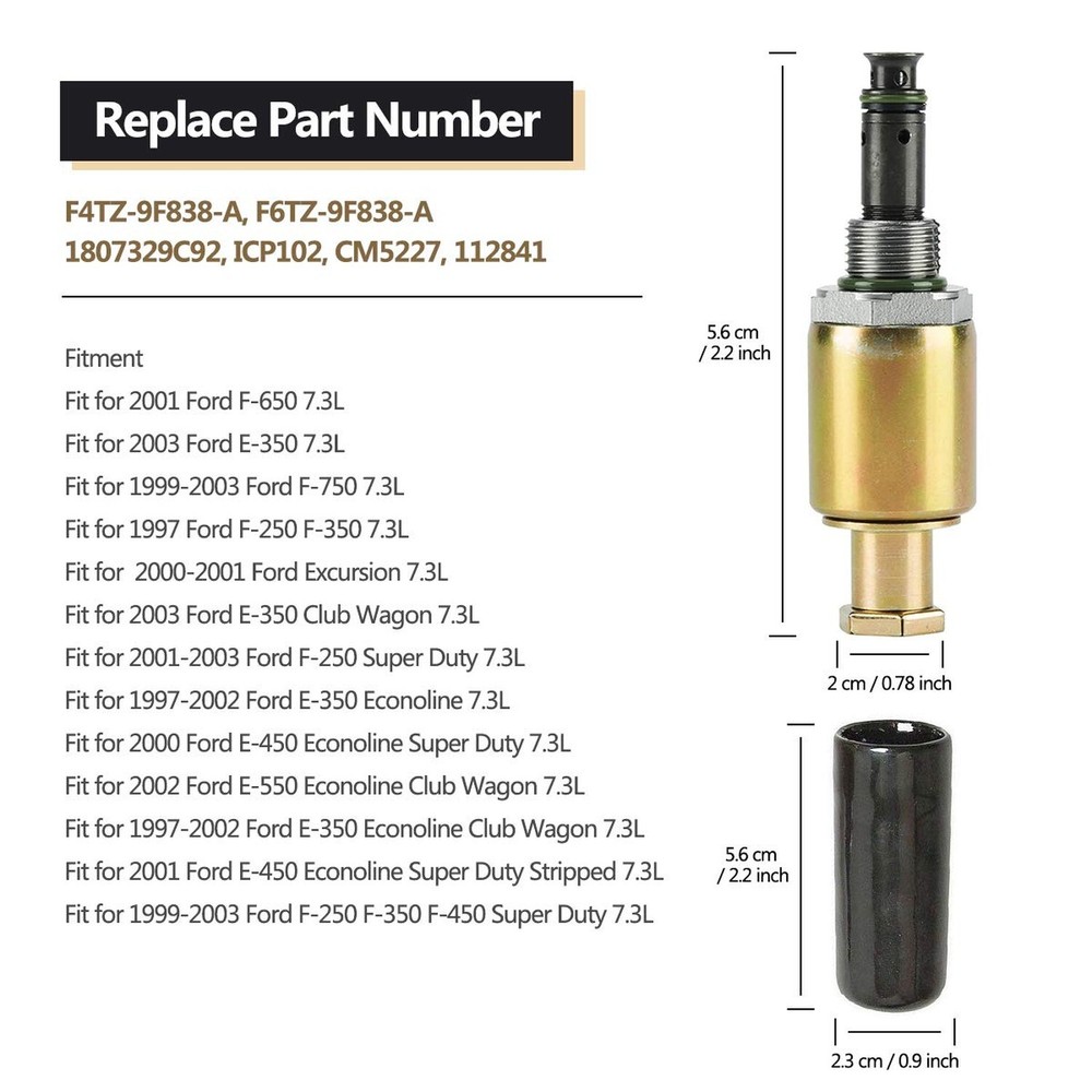 7.3L Fuel Injection Pressure Regulator Sensor, IPR Valve & ICP Control with E...