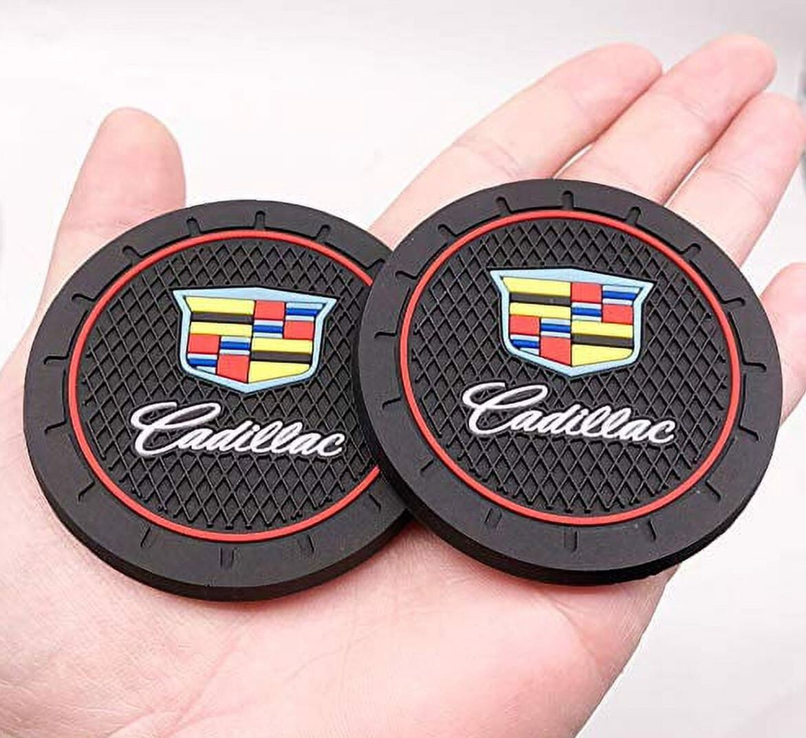 COASTER 2PC 2.75'' SILICONE CAR CUP HOLDER AUTO INSERT FOR CADILLAC - US SELLER