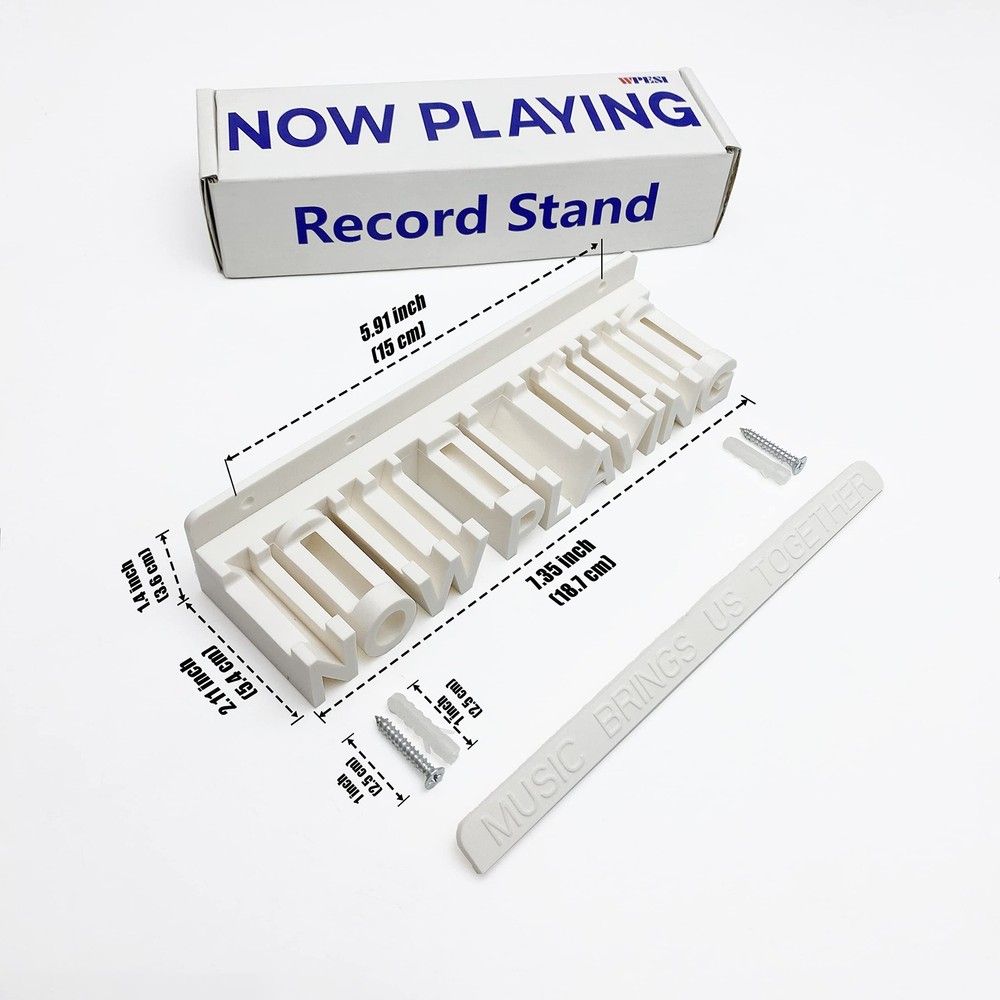 Now Playing Vinyl Record Stand，Vinyl Record Holder Wall Mount ，Multiple