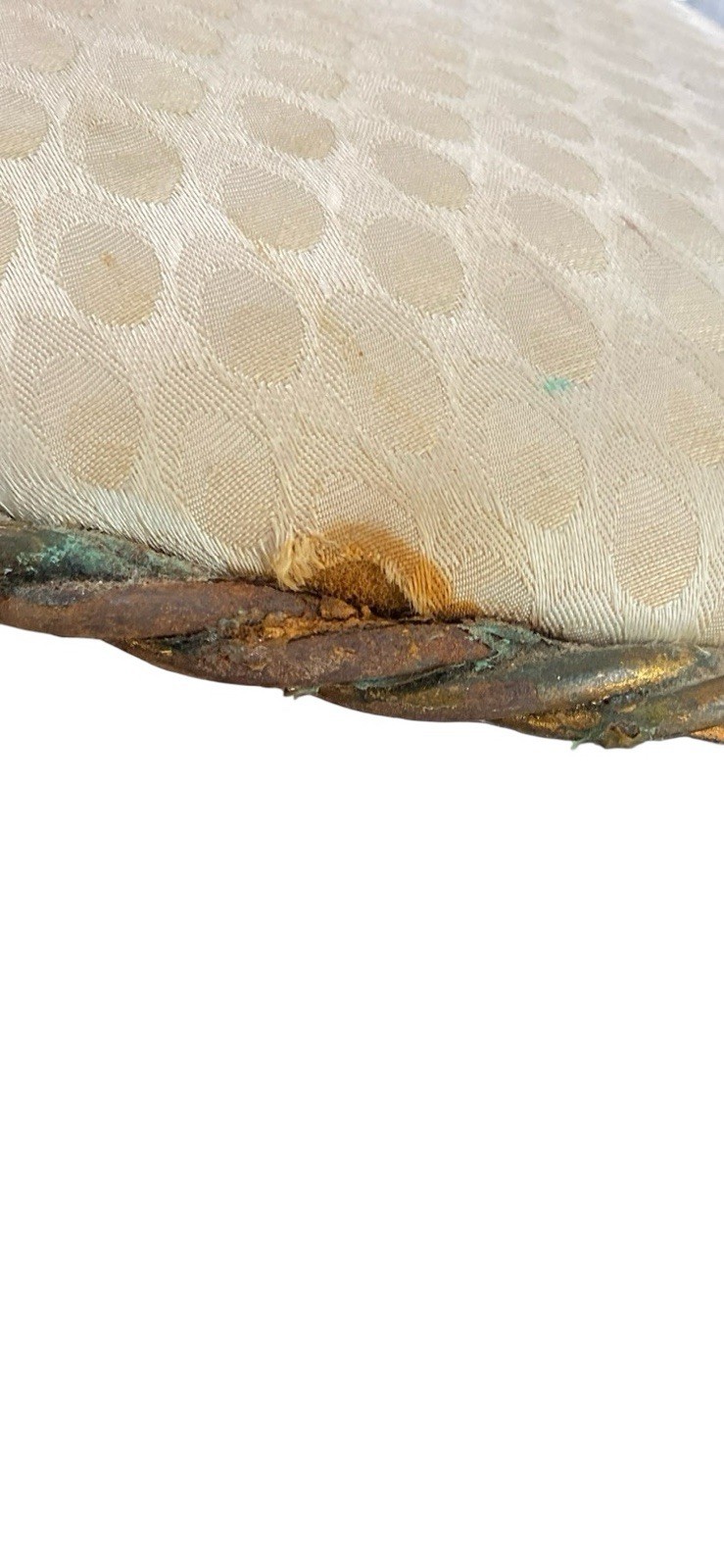 RARE EUC 1960s Hollywood Regency Gold Gilt Tassel Footstool Edward P Paul & Co