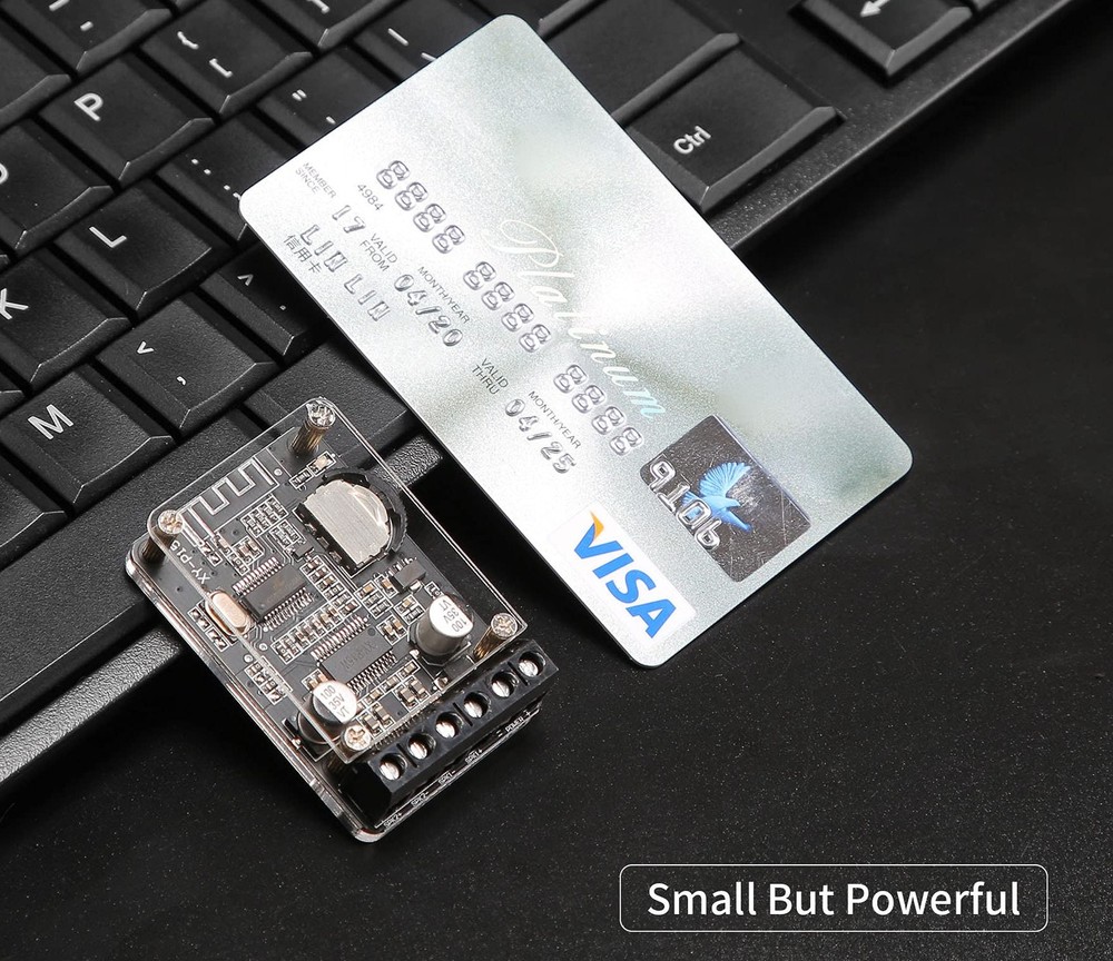 Bluetooth Power Amplifier Board 2.0 Dual Channel Stereo Wireless Mini Black