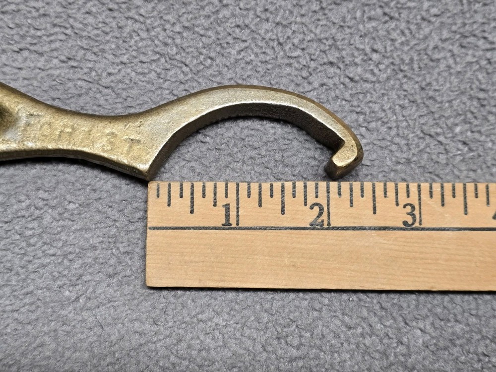 Vintage Brass Hydrant Spanner Wrench Non Sparking Tool Fireman