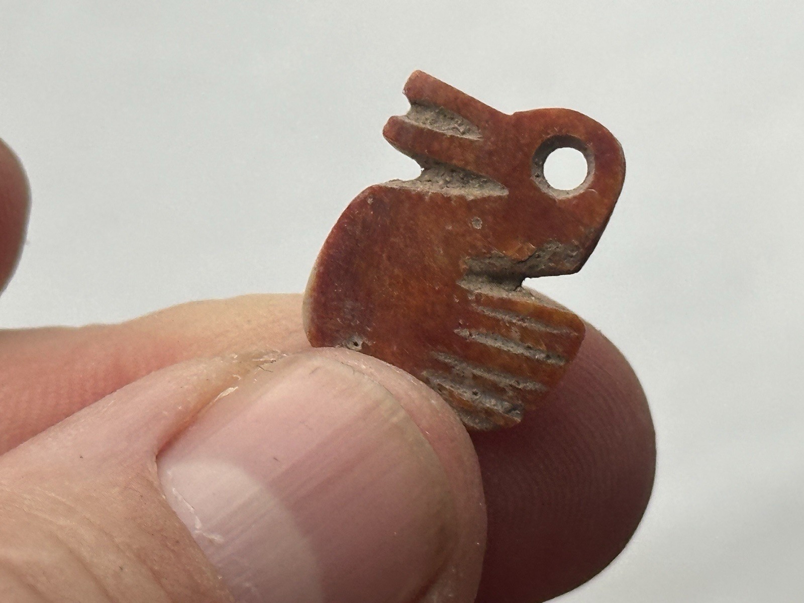 AMAZING PRECOLUMBIAN BIRD EFFIGY PENDANT BEAD MAYAN OLMEC MEZCALA MIXTEC MAYA