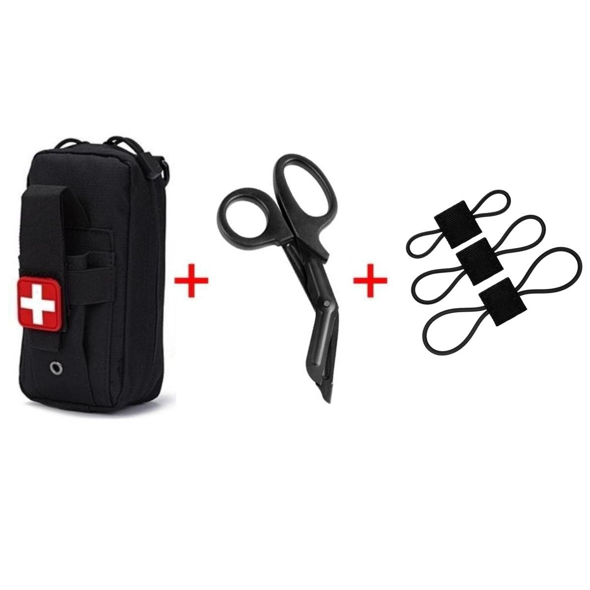 Tactical MOLLE Medical Pouch Rip Away EMT First Aid IFAK Kit with Tourniquet