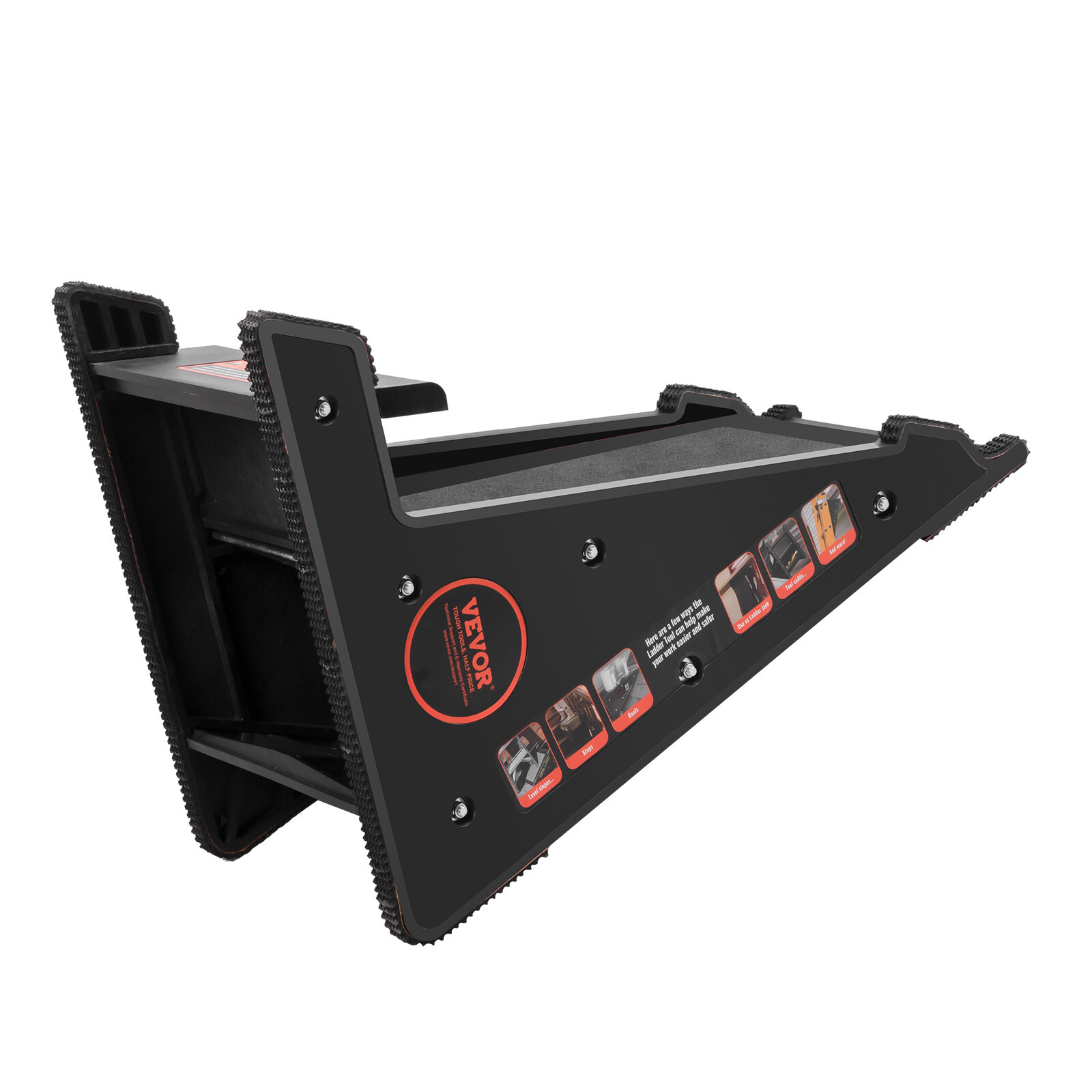 VEVOR Ladder Levler 380lbs Load PP Leveling Tool with Storage for Uneven Ground