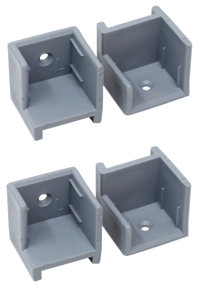 Black or Grey - Left & Right Hand Hinge Pontoon Door Stop Kit