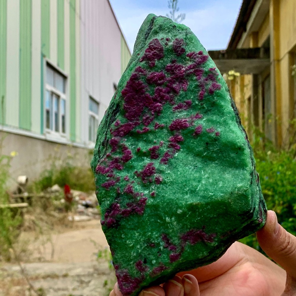 3.77LB Natural green Ruby zoisite (anylite) crystal sample Healing