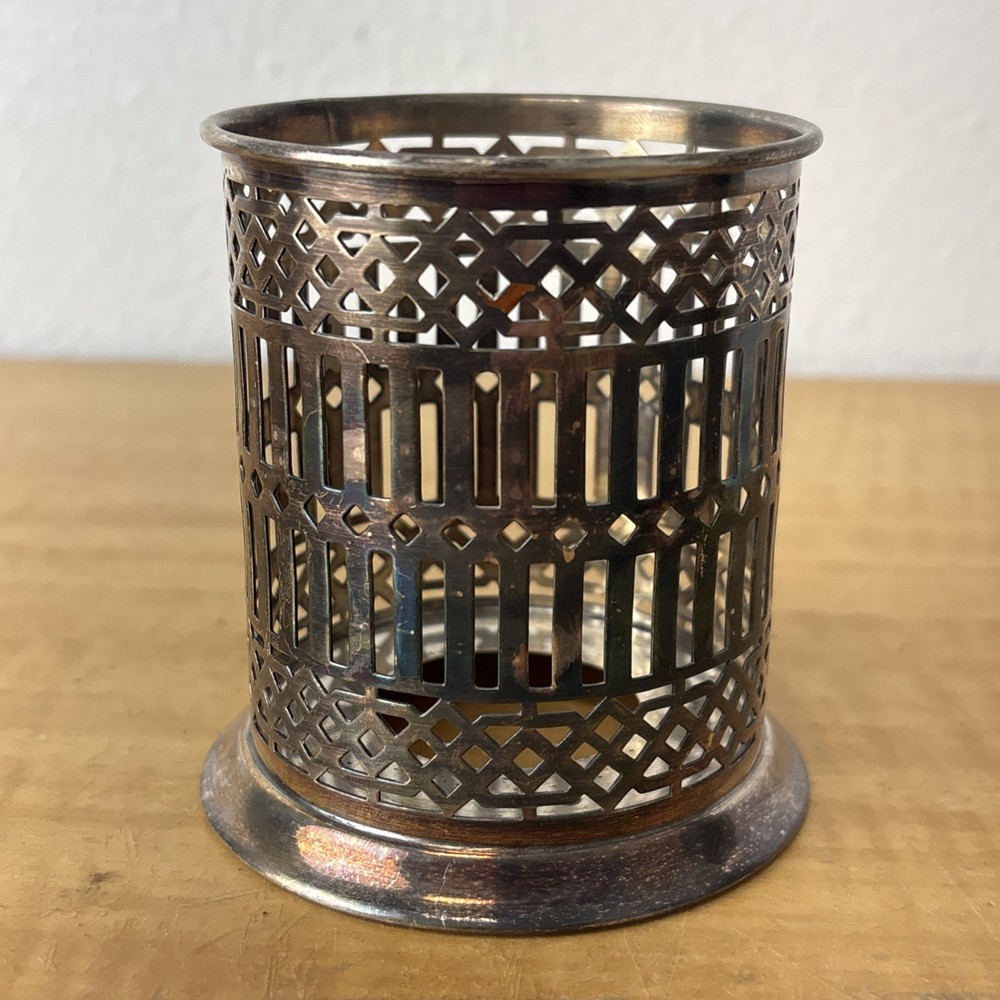 VINTAGE BERNARD RICE'S & SONS SILVERPLATE CANDLE HOLDER APOLLO EPNS # 6153
