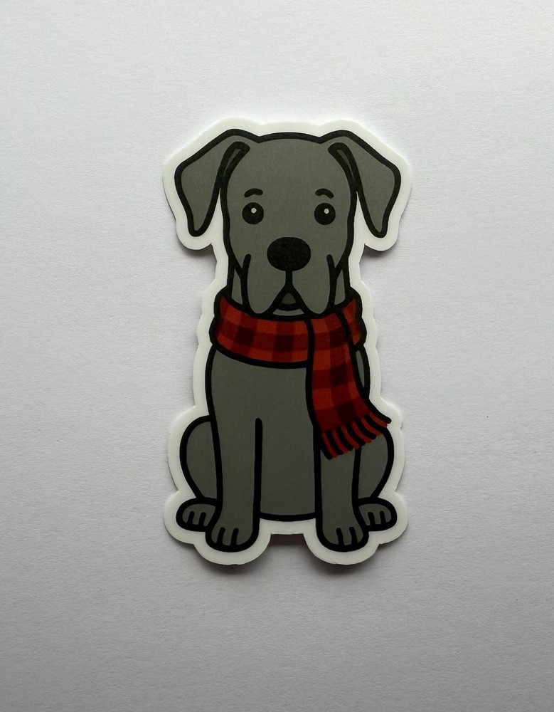 Great Dane in Scarf Sticker