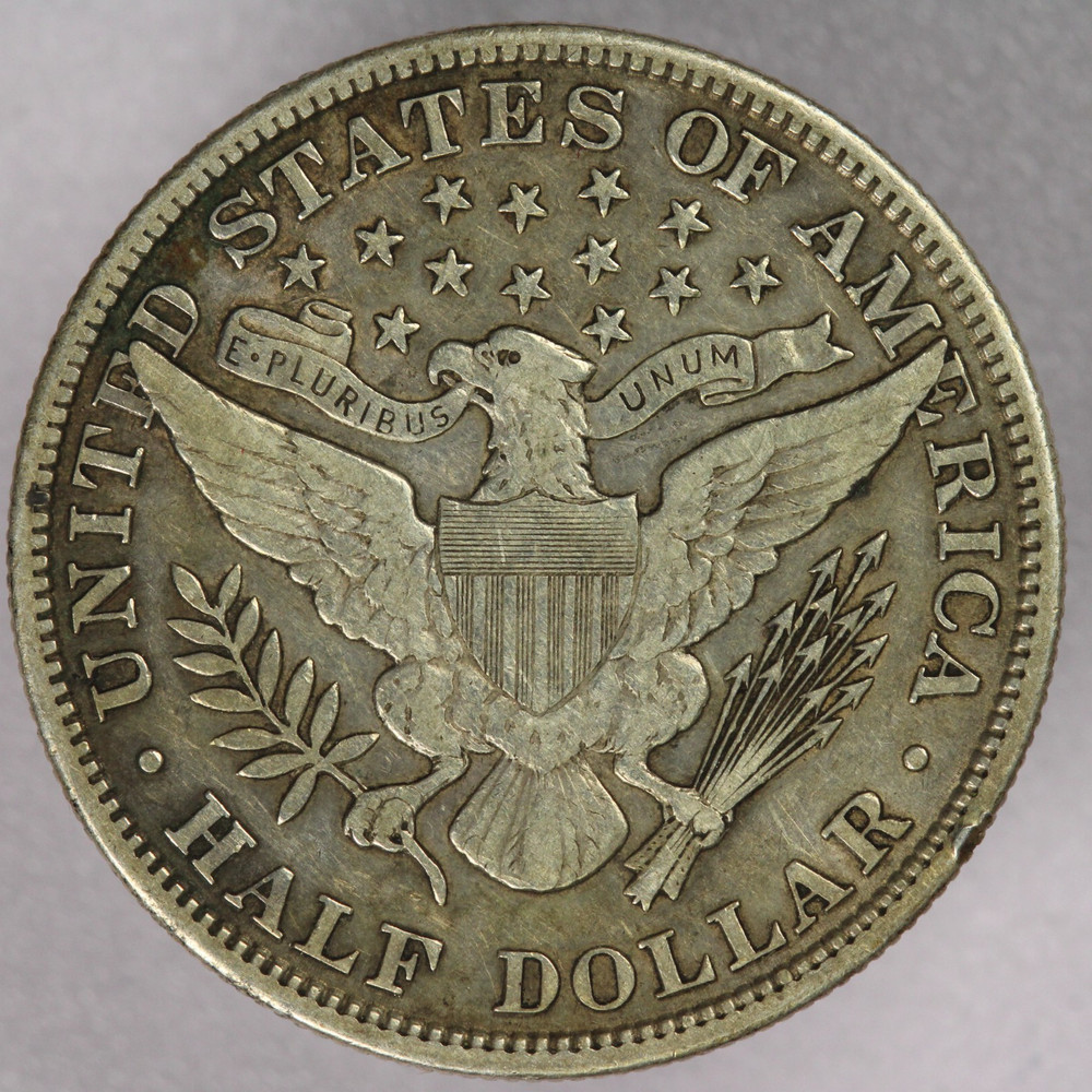 1907 Barber Silver Half Dollar 50C-VF+
