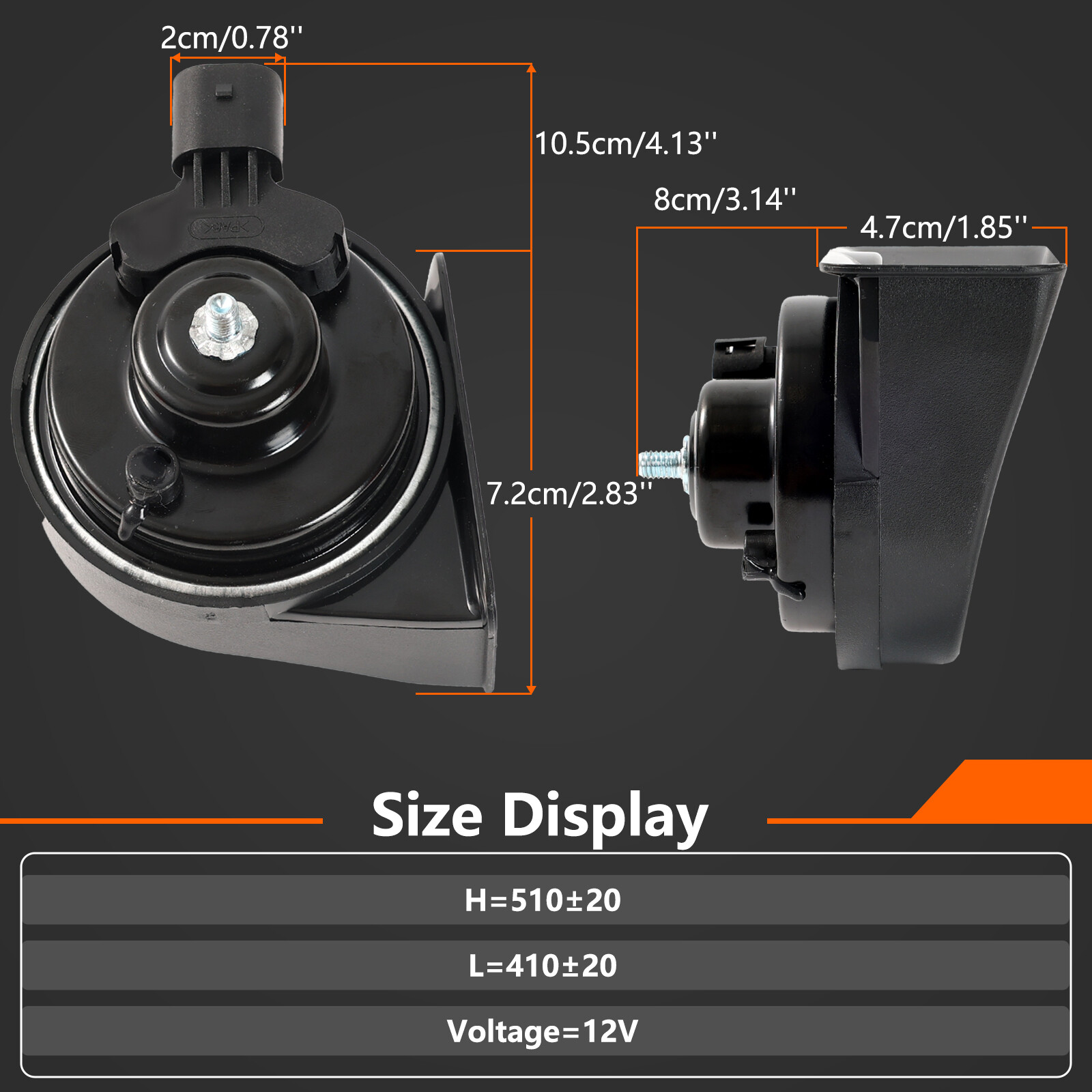 12V Pair High Low Tone 400Hz-500Hz Snail Horns For BMW F30 F31 F34 F32 F33 F36