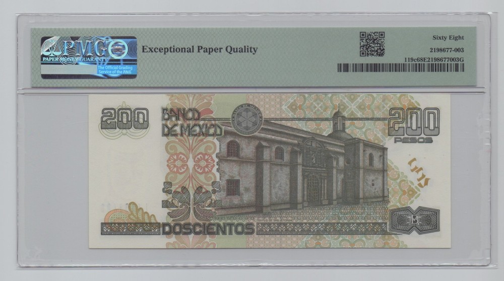 Mexico, 2004, 200 Pesos – PMG 68