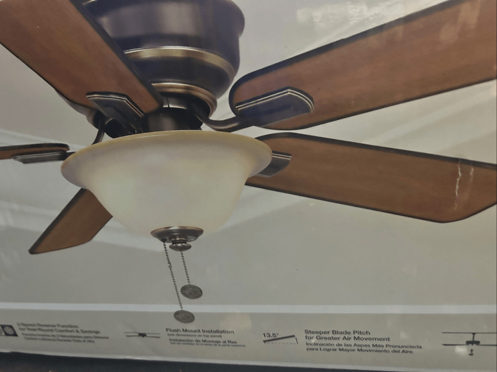 Hampton bay ceiling fan indoor 44 inch open box