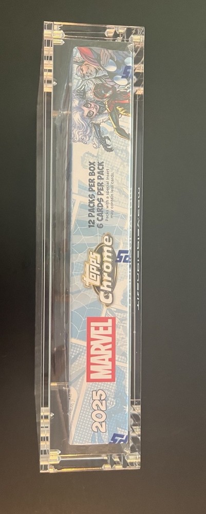 Acrylic Display Case Magnetic Lid Stack FITS 2025 Topps Chrome MARVEL Hobby Box