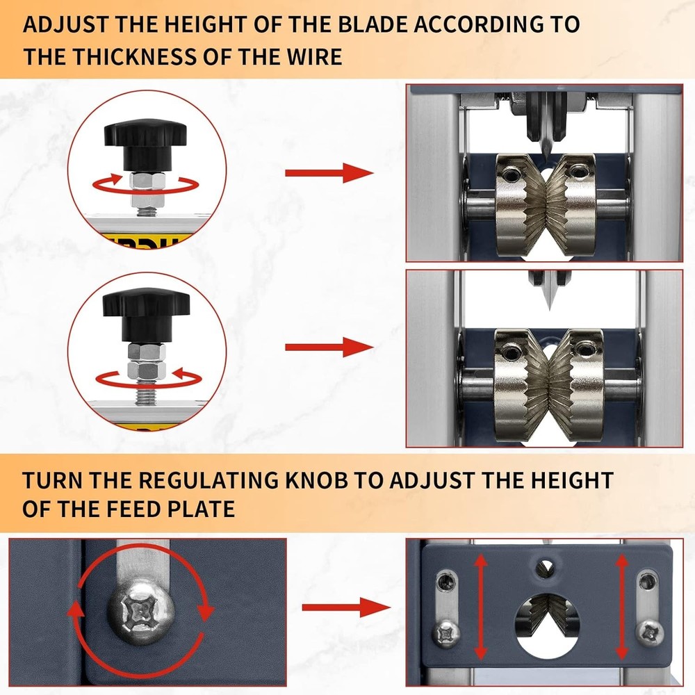 Automatic Wire Stripper Machine,25W 0.04" - 0.79" Electric Wire Stripping Mac...