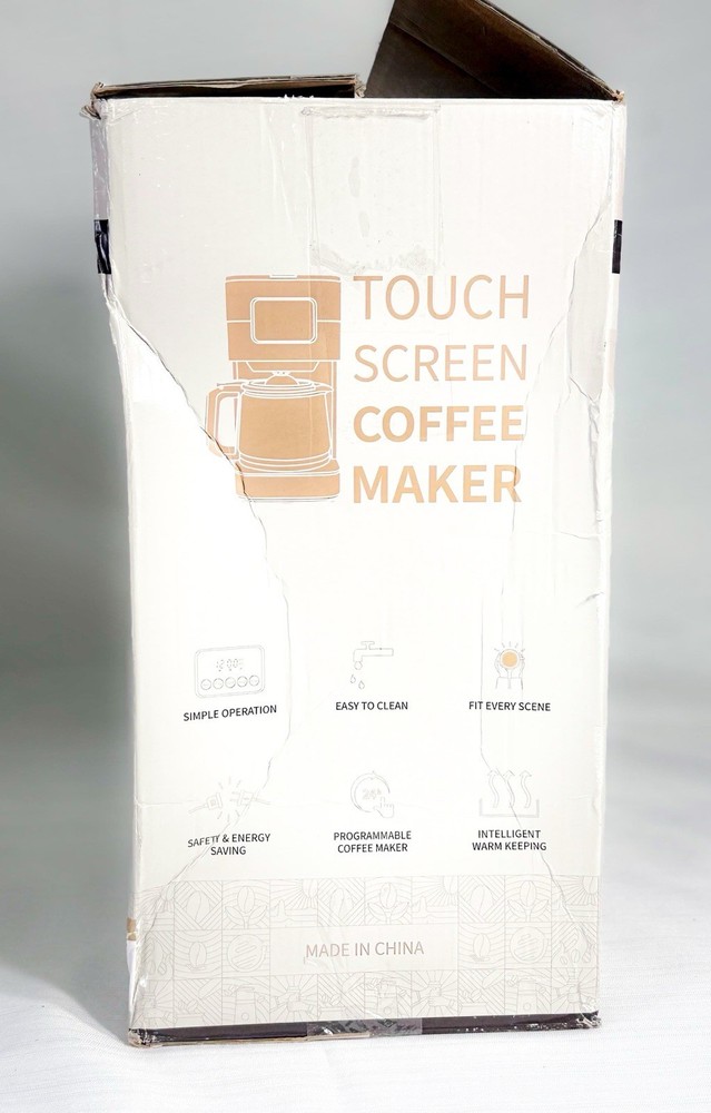 SHARDOR Touch-Screen 10-Cup Coffee Maker Programmable Glass Carafe 900W Silver