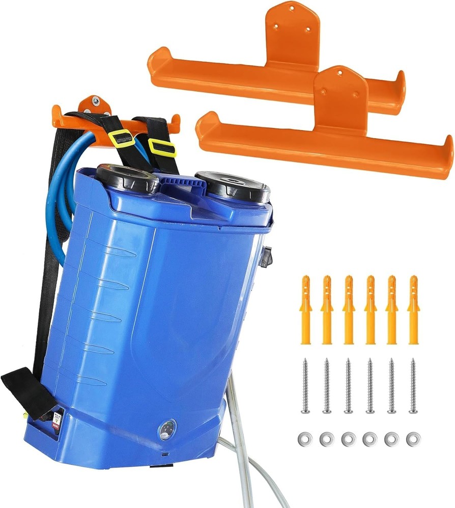 Heavy Duty 2-Pack Backpack Leaf Blower Hanger for Secure Garage Organization