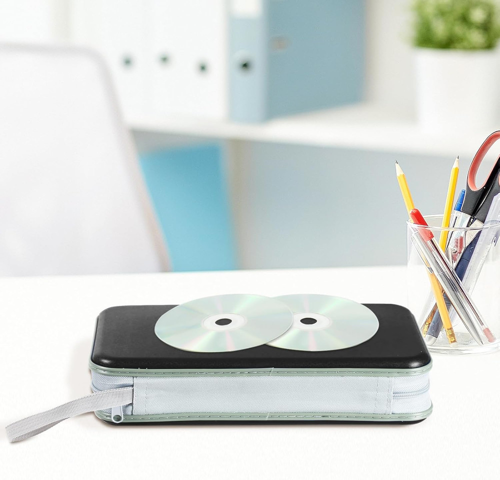 CD/DVD Case Storage, 100 Capacity Holder - Plastic Disc Case Storage Wallet Bind