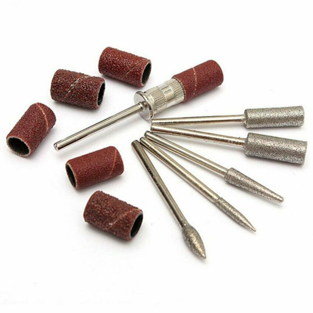 12pcs Electric Nail Drill Bits File Tool Manicure Machine Grind Head Tools Pack