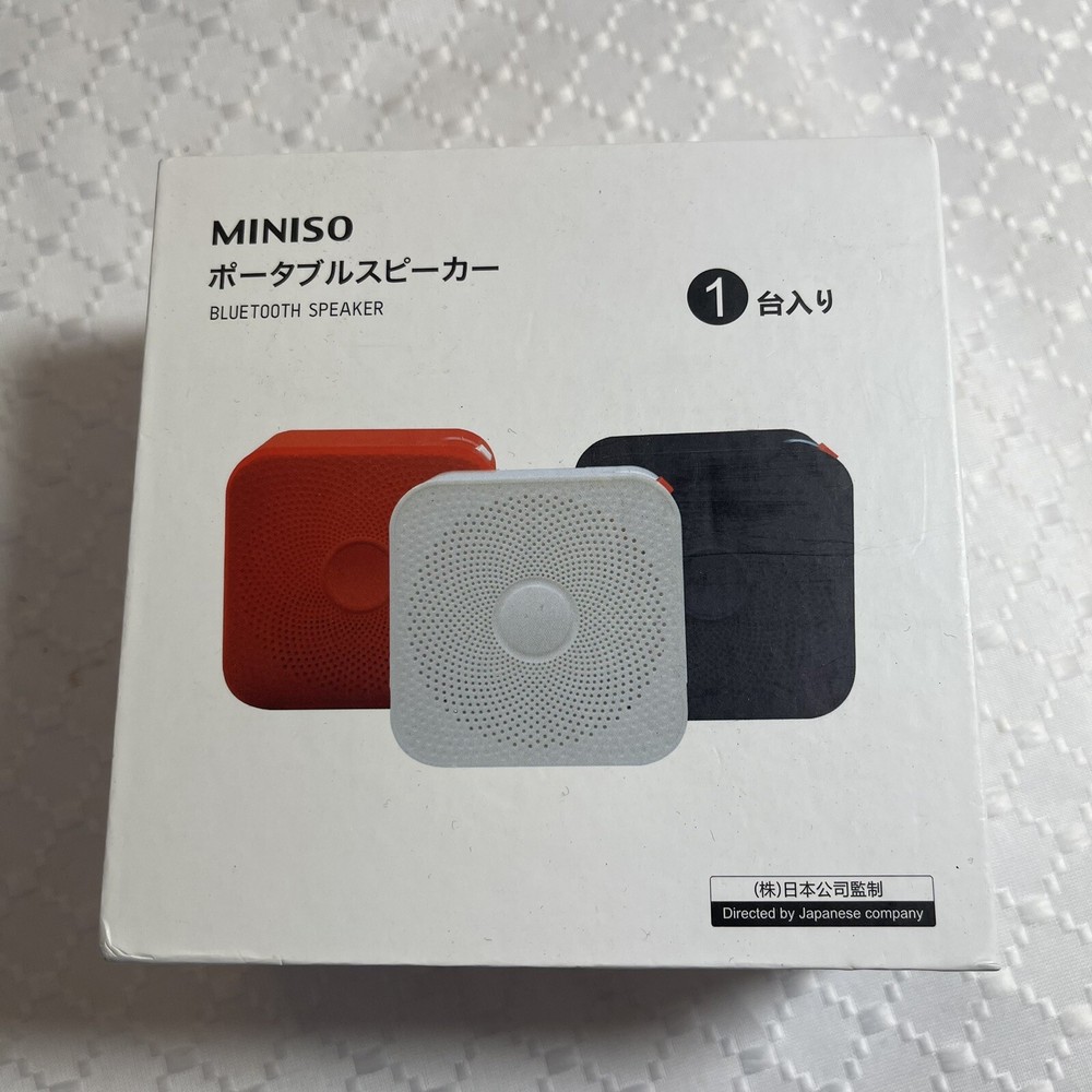 Miniso Bluetooth Wireless Portable Black Rechargeable Speaker