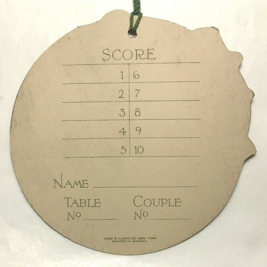 Unused Vintage Bridge Tally Pink Rose With Black Background Floral, Clark