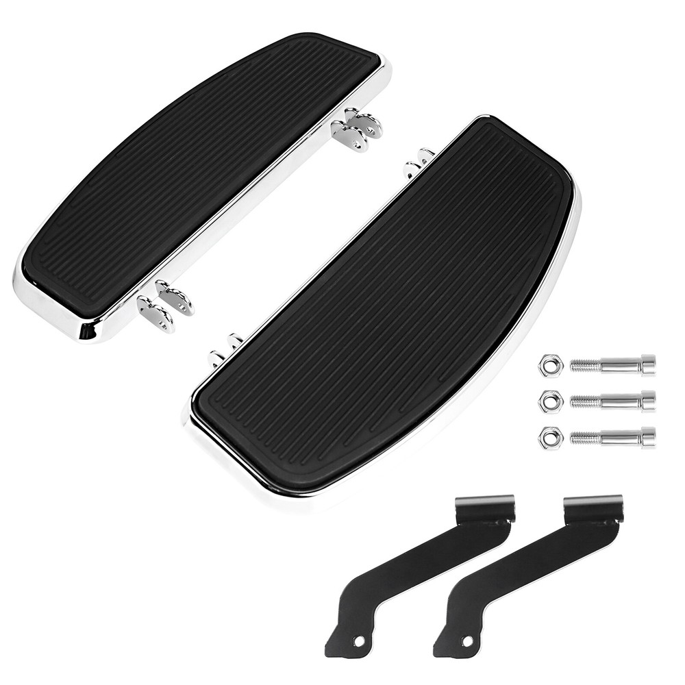 Chrome Wider Front Footrest Bracket Set For Harley Dyna Switchback FLD 2012-2016