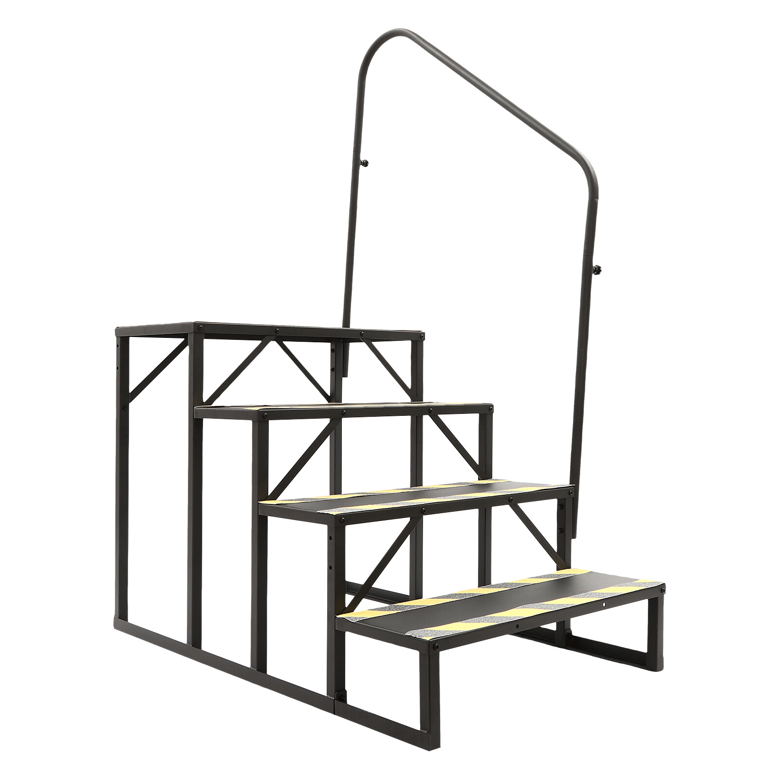 4-Steps Ladder W/ Handrails Swimming Pool Ladder Above Ground Stair Step Stool