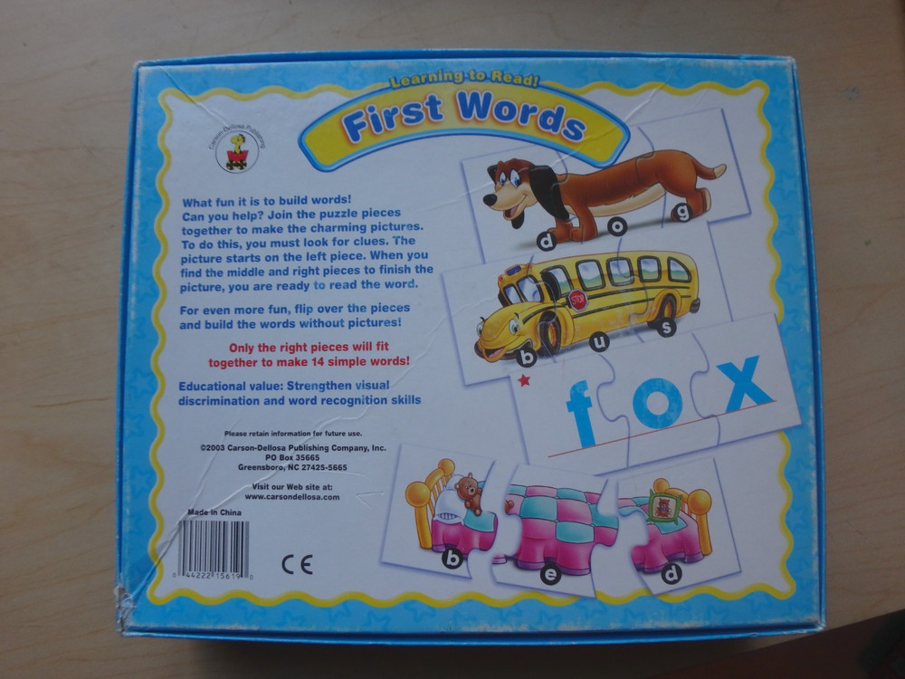 Carson-Dellosa Learn-To-Read First Words Game