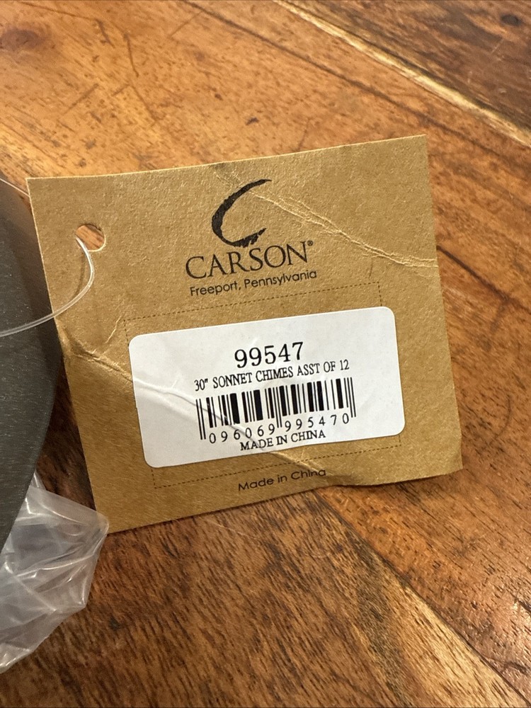 Carson Wind Chimes “Treasured Memories” Sonnet 30”