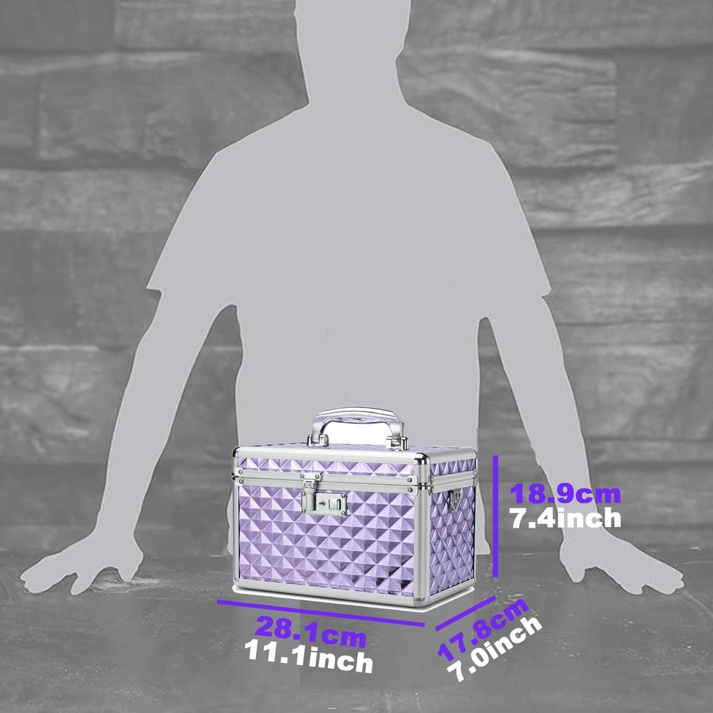 Storage Box with Key Lock, Lockable Medicine Storage Box, Empty First Aid Box...