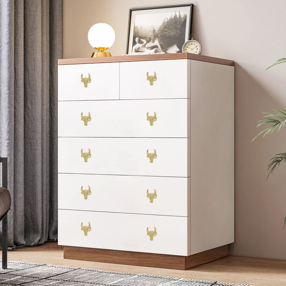 Vintage Animal Cabinet Knobs, Decorative Metal Cattle Cow Head Shape Knobs Pu...